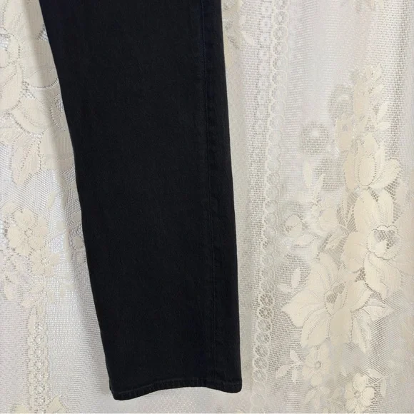 Levi's Wedgie Straight High Rise Denim Jeans Pants Black Sprout Size 27 - Picture 10 of 12